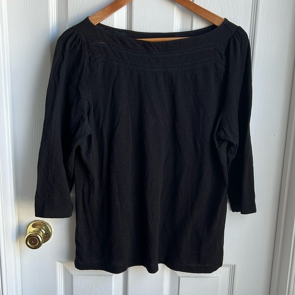 LOFT Tops - Ann Taylor Loft black 3/4 inch tee shirt sizeXL